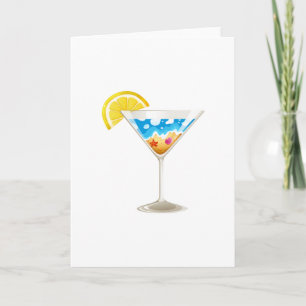 Zomerse Wenskaarten van wijnglas Kaart