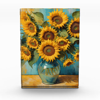 Zomerse Zonnebloemen Fotoblokken