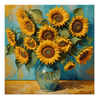 Zomerse Zonnebloemen Perfect Poster