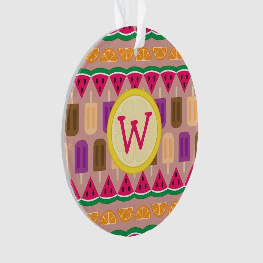 Zomersnoepjes Acryl Ornament (voorkant)