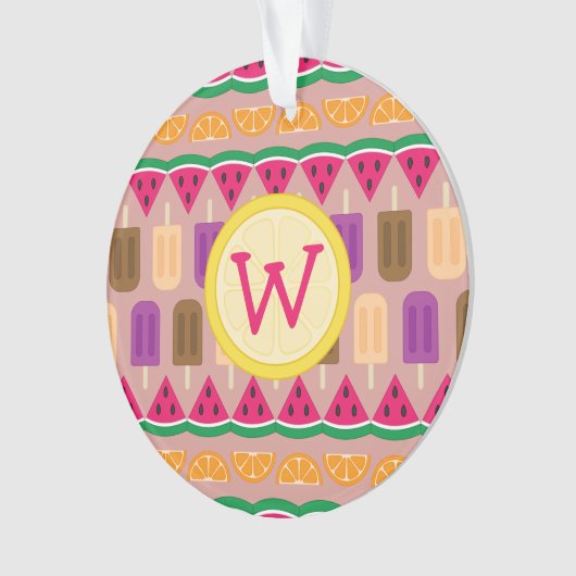 Zomersnoepjes Acryl Ornament (voorkant)