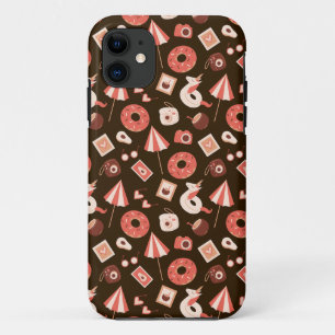 Zomerspullen Chocolade bruine achtergrond iPhone 11 Hoesje
