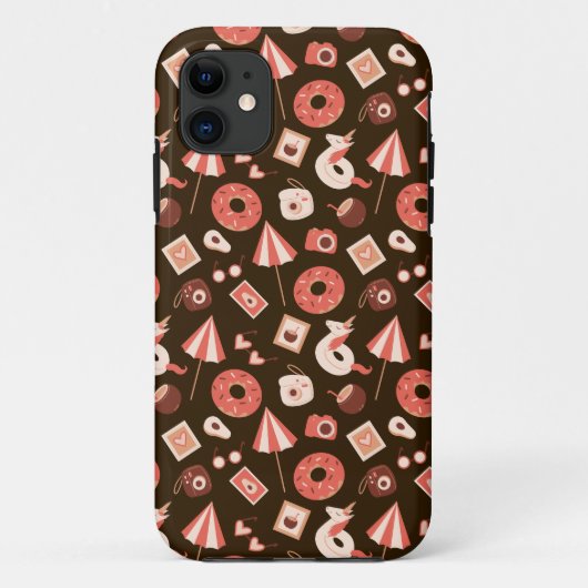 Zomerspullen Chocolade bruine achtergrond Case-Mate iPhone Case (Achterkant)