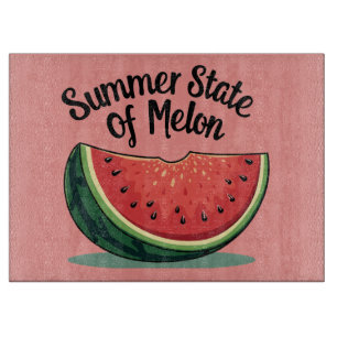 Zomerstaat van Melon Retro Fruit Art Snijplank