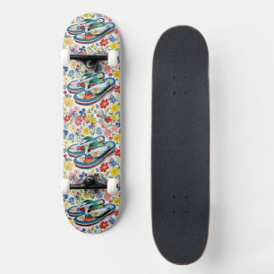 Zomerstemming Bloem Slippers Tropisch Bloemendek Skateboard