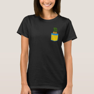 Zomerstemming Exotisch Tropisch Fruit Pocket Anan T-shirt