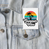 Zomerstemming met Palmboom Ontwerp Button (Insitu)
