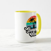 Zomerstemming met Palmboom Ontwerp Mok (Voorkant rechts)