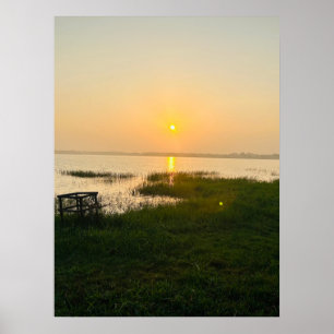 Zomerstemming   Ombre Strand Zon & Zand Monogram   Poster