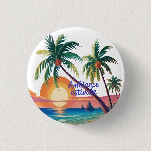 Zomerstemming Ronde Button 3,2 Cm (Voorkant)