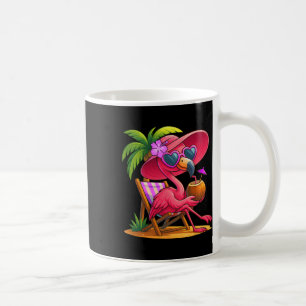 Zomerstemming Roze Flamingo Strand Palmboom Zomer Koffiemok