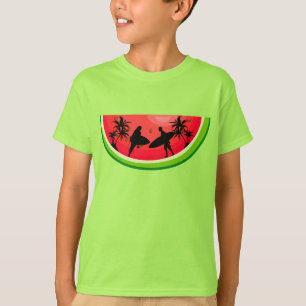 Zomerstemming Surfen Watermeloen Vruchten T-shirt