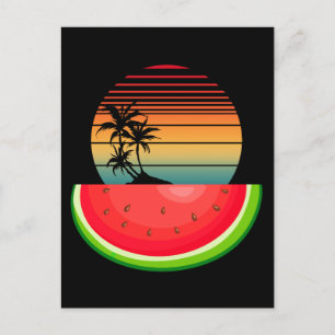 Zomerstemming Zonsondergang Watermeloen Briefkaart