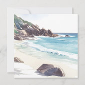 Zomerstrand Bestemming Trouwen Sla de Datum Op (Achterkant)