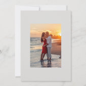 Zomerstrand Bruiloft Monogram Foto Save The Date (Achterkant)