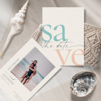 Zomerstrand Eenvoudige Foto Save The Date