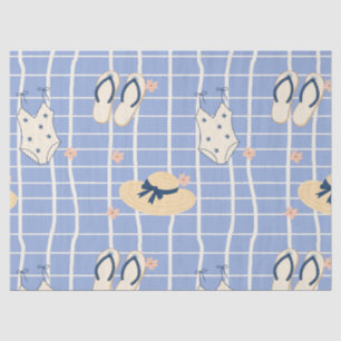 Zomerstrand Essentials Patroon (1) Tissuepapier