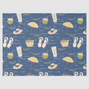 Zomerstrand Essentials Patroon (3) Tissuepapier