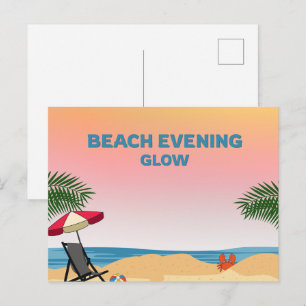 Zomerstrand evenement Glow ansichtkaart Briefkaart