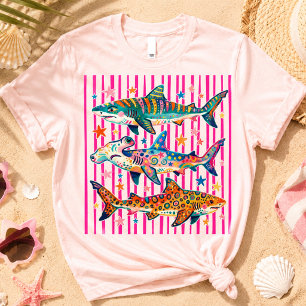 Zomerstrand Haaienweek Liefhebber T-shirt Oceaan H