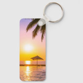 Zomerstrand met Zee Sleutelhanger (Achterkant)