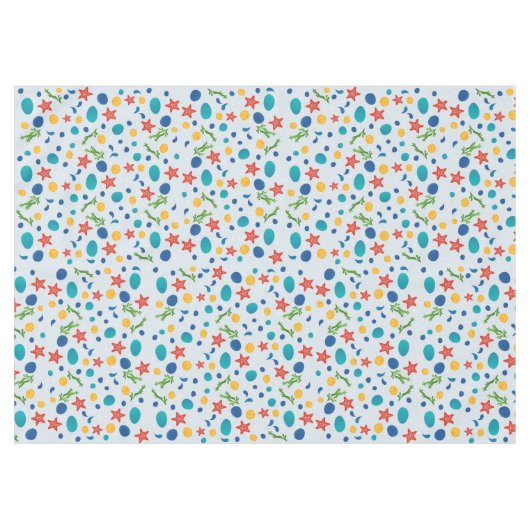 Zomerstrand met zeesterren, schelpen en steentjes tafelkleed (Voorkant (Horizontaal))