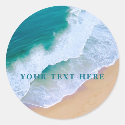 Zomerstrand Moderne minimalistische oceaan Sticker (Voorkant)