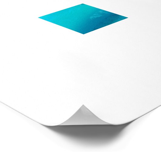 Zomerstrand Oceaan vogels vliegen in de lucht en w Poster (Hoek)