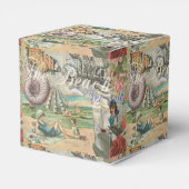 Zomerstrand  octopus antiek zeilen bedankdoosjes (Achterkant)