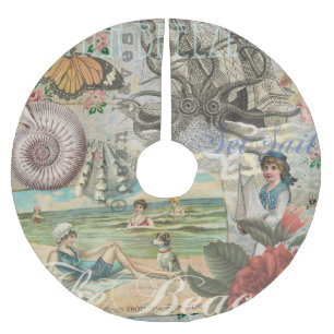 Zomerstrand  octopus antiek zeilen kerstboom rok