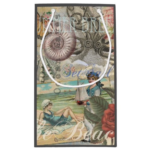 Zomerstrand  octopus antiek zeilen klein cadeauzakje (Achterkant)