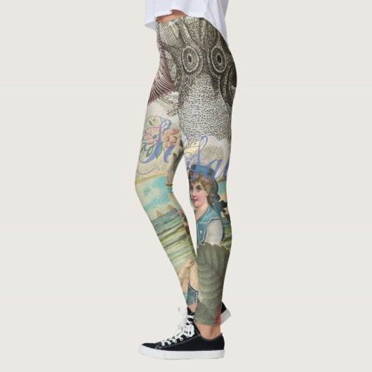 Zomerstrand octopus antiek zeilen leggings (Links)