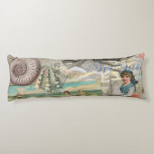 Zomerstrand  octopus antiek zeilen lichaamskussen (Achterkant)