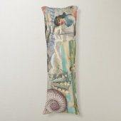 Zomerstrand  octopus antiek zeilen lichaamskussen (Voorkant Verticaal)