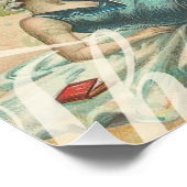 Zomerstrand  octopus antiek zeilen perfect poster (Hoek)