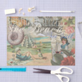 Zomerstrand octopus antiek zeilen tissuepapier (Craft)