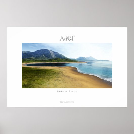 zomerstrand poster (Voorkant)