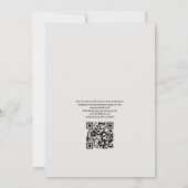 Zomerstrand QR-code RSVP Trouw Monogram Kaart (Achterkant)