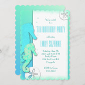 Zomerstrand Zeemeerminnen Verjaardagsfeestje Kaart (Voorkant / Achterkant)