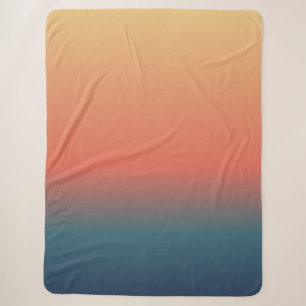 Zomerstrand Zonsopgang Kleur Sherpa Deken