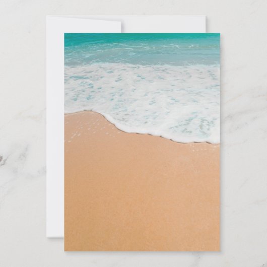 Zomerstrandbruiloft Harten Naam in het Zand Kaart (Achterkant)