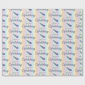 Zomerstrandbruiloft Oceaan Schelp Regenboog Streep Cadeaupapier (Vlak)