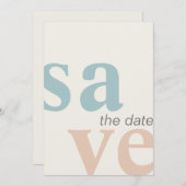 Zomerstrandfoto Save The Date (Voorkant / Achterkant)