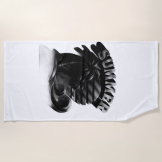 Zomerstrandstemming uit het verleden strandlaken