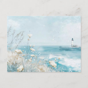 Zomerstrandtafereel Kustkunstansichtkaart Briefkaart