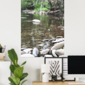 Zomerstream foto rustige scène poster (Thuiskantoor)