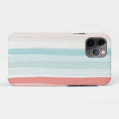 zomerstrepen in koraal en turkooizen Case-Mate iPhone case (Achterkant (horizontaal))