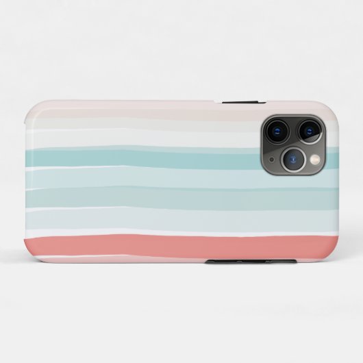 zomerstrepen in koraal en turkooizen Case-Mate iPhone case (Achterkant (horizontaal))