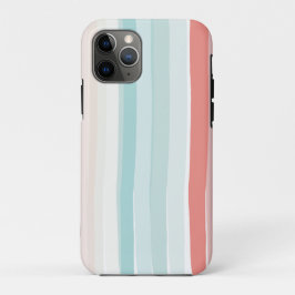 zomerstrepen in koraal en turkooizen iPhone 11 pro hoesje