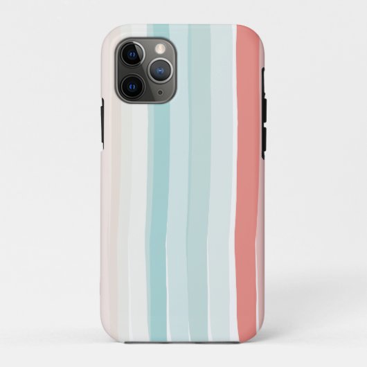 zomerstrepen in koraal en turkooizen Case-Mate iPhone case (Achterkant)